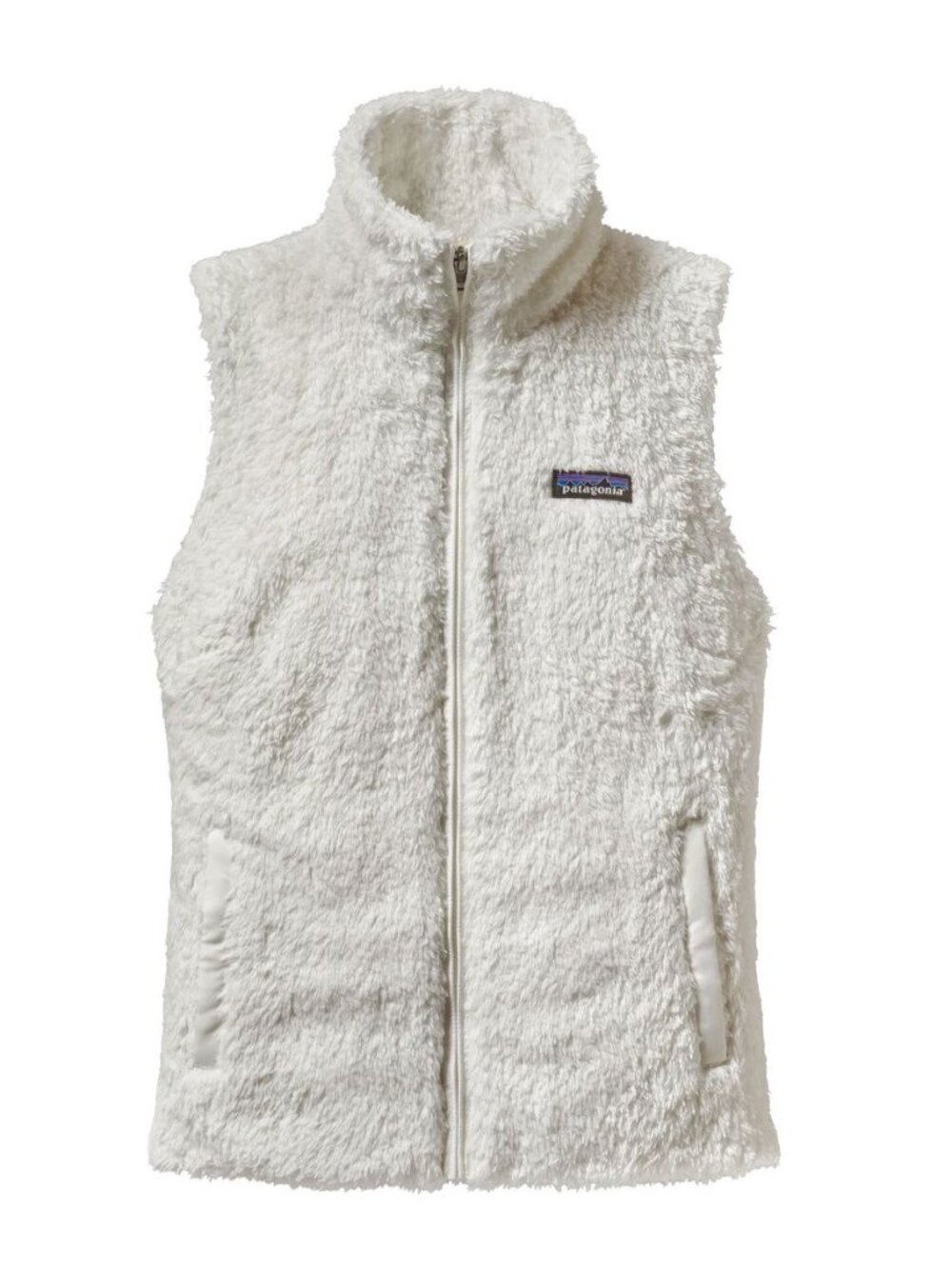 Patagonia Los Gatos Fleece Vest Women Large White Full Zip Outdoor Gorpcore